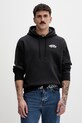 Vans bluza z kapturem męska z bawełną czarny VN000STCY281