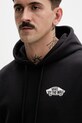 Vans bluza z kapturem męska z bawełną czarny VN000STCY281