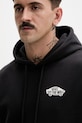 Vans bluza z kapturem męska z bawełną czarny VN000STCY281