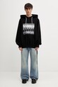 Rick Owens DRKSHDW bluza z kapturem bawełniana damska DU01F4262.FEP4P czarny