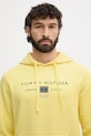 Tommy Hilfiger hanorac cu glugă pentru bărbați, din bumbac galben MW0MW42464