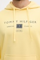 Tommy Hilfiger mikina s kapucňou pánska bavlnená MW0MW42464 žltá