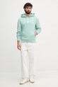 Tommy Hilfiger pulover s kapuco moški bombažen MW0MW42464 turkizna SS26