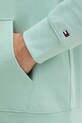 Tommy Hilfiger pulover s kapuco moški bombažen MW0MW42464 turkizna