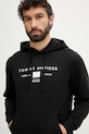 Tommy Hilfiger mikina s kapucňou pánska bavlnená čierna MW0MW42464