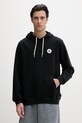 Converse bluza z kapturem męska bawełniana czarny CVM6H113