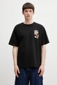 Kenzo GOTS KENZO WILD TIGER EMBROIDE t-shirt męski bawełniany czarny FG55TS4044SY
