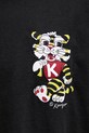 Kenzo GOTS KENZO WILD TIGER EMBROIDE t-shirt męski bawełniany czarny FG55TS4044SY