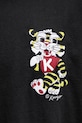 Kenzo GOTS KENZO WILD TIGER EMBROIDE t-shirt męski bawełniany czarny FG55TS4044SY