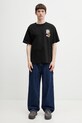 Kenzo GOTS KENZO WILD TIGER EMBROIDE t-shirt męski bawełniany FG55TS4044SY czarny