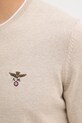 Aeronautica Militare sweter bawełniany MA1631UL00506 beżowy