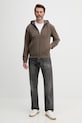 Armani Exchange кофта на блискавці з капюшоном чоловіча бавовняна XM001293.AF20934 коричневий SS26