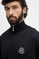 Armani Exchange mikina na zips pánska s bavlnou tmavomodrá XM002367.AF13047