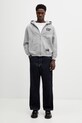 NEIGHBORHOOD bluza bawełniana CLASSIC SWEAT ZIP HOODIE LS szary 252UWNH.CSM03