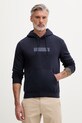 Napapijri bluza z kapturem męska bawełniana B-BOX LOGO granatowy NP0A4I7V1761