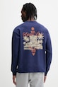 Napapijri bluza bawełniana UYUNI nadruk granatowy NP0A8AD1B2Q1