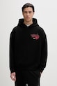 Bavlněná mikina HUGO Dagethood nášivka černá 50556389