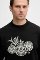 HUGO mikina pánská bavlněná Darony černá 50556549
