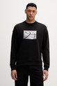 HUGO bluza bawełniana Dweel aplikacja czarny 50558389