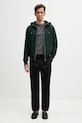 Fred Perry hanorac cu fermoar și glugă din bumbac bărbătesc J7536 verde