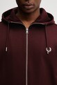 Fred Perry bluza rozpinana z kapturem męska bawełniana bordowy J7536