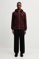 Fred Perry bluza rozpinana z kapturem męska bawełniana J7536 bordowy