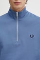 Fred Perry bluza bawełniana męska niebieski M3574.89A