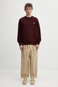 Fred Perry bluza męska bawełniana M7535.64A bordowy