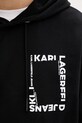 Karl Lagerfeld Jeans суичър с качулка мъжки от памук B2M20028 черен