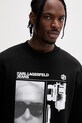 Karl Lagerfeld Jeans bluza oversize męska bawełniana czarny B2M20033