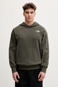 Odzież The North Face bluza z kapturem męska z bawełną MONTE NF0A8GA821L1 zielony