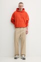 Oakley bluza z kapturem męska z bawełną FOA407826 pomarańczowy SS26