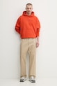 Oakley bluza z kapturem męska z bawełną FOA407826 pomarańczowy SS26