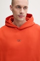 Oakley bluza z kapturem męska z bawełną pomarańczowy FOA407826