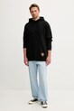Hurley bluza z kapturem męska bawełniana MFTEUTT0003 czarny SS26