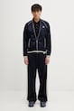 Wales Bonner Motion Track bluza z bawełną męska MS26JE06.JE10.503 granatowy