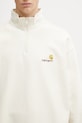 Carhartt WIP Half Zip American Script Sweat кофта бавовняна чоловіча бежевий I027014.05XX