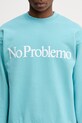No Problemo bluza bawełniana męska turkusowy NP2000205