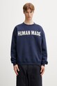 Одежда Human Made MENS KNITTED SWEAT SHIRT кофта из хлопка для мужчин HM31CS004 тёмно-синий