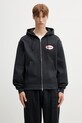Gramicci OVAL PATCH ZIP HOODED SWEATSHIRT bawełniany męski czarny G6SU.J120.