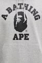 A Bathing Ape College bluza z kapturem męska bawełniana szary 0ZXSWM003141Q