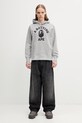 A Bathing Ape College bluza z kapturem męska bawełniana 0ZXSWM003141Q szary
