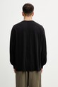 Odzież Undercover longsleeve męski z bawełną UP1F4807 czarny