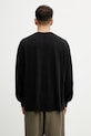 Odzież Undercover longsleeve męski z bawełną UP1F4807 czarny