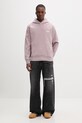 Barrow bluza z kapturem męska bawełniana S6BWUAHS075 fioletowy SS26