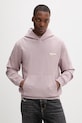 Odzież Barrow bluza z kapturem męska bawełniana S6BWUAHS075 fioletowy