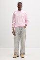 Barrow bluza bawełniana S6BWUASW020 różowy SS26