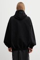 VETEMENTS bluza bawełniana Taped Logo czarny ME76HD147B
