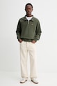Levi's felpa in cotone LSE_ORIGINAL HM 1/4 ZIP 001B9 verde SS26