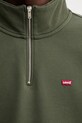 Levi's bluza bawełniana LSE_ORIGINAL HM 1/4 ZIP 001B9 zielony